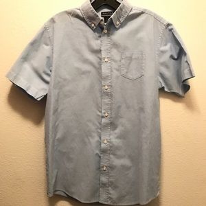 Nautica Light Blue Button Down Shirt Boy Youth XL Short Sleeve